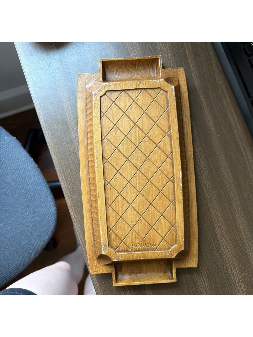 Burwood Daily Bread Vintage Solid Wood Serving Tray